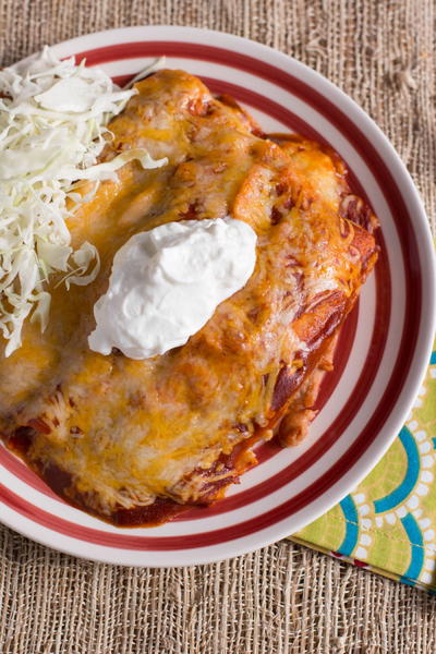 Slow Cooker Shredded Beef Enchiladas