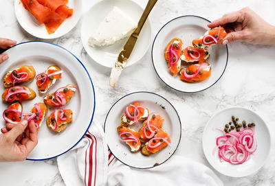 Lox & Bagel Crostini