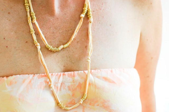 New Years Eve Gold DIY Necklace New Years Eve Gold DIY Necklace