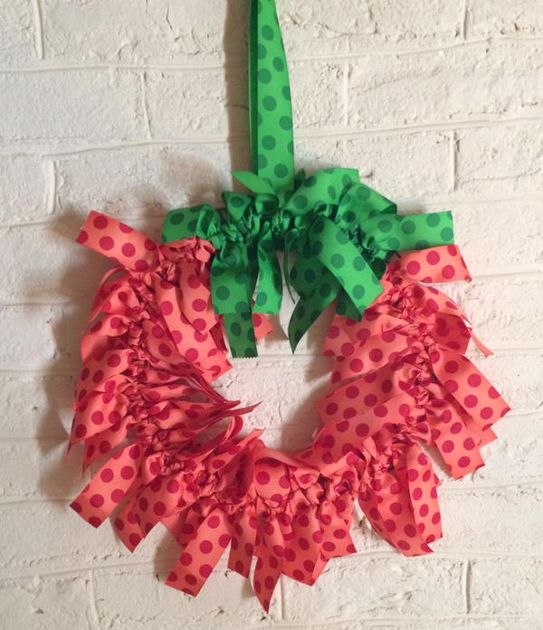 Easy Ribbon Pumpkin DIY Wreath