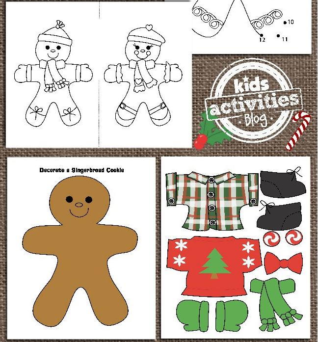 Printable Gingerbread Man Activities for Kids