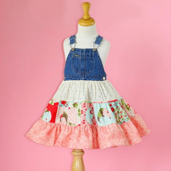 How to Make a Twirl Dress from a Denim Overall How to Make a Twirl Dress from a Denim Overall