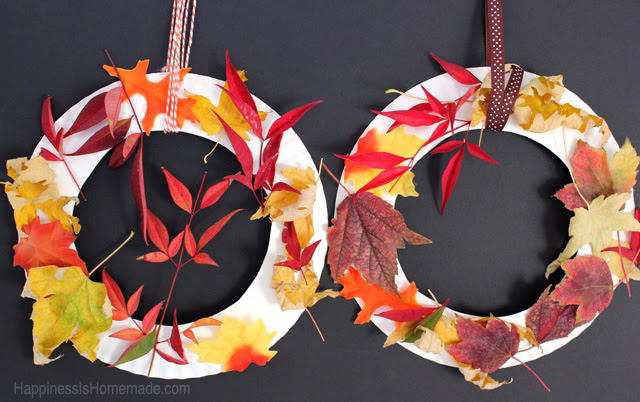 Vibrant Homemade Fall Leaf Wreath Vibrant Homemade Fall Leaf Wreath