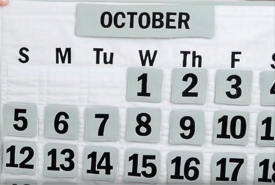 Easy Reusable Quilted DIY Calendar