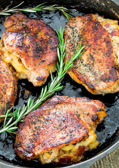 Apple Bacon and Blue Cheese Stuffed Pork Chops Apple Bacon and Blue Cheese Stuffed Pork Chops