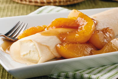 Peach Foster Crepes