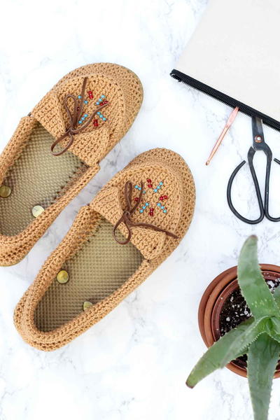 Crochet Moccasins with Flip Flop Soles Crochet Moccasins with Flip Flop Soles