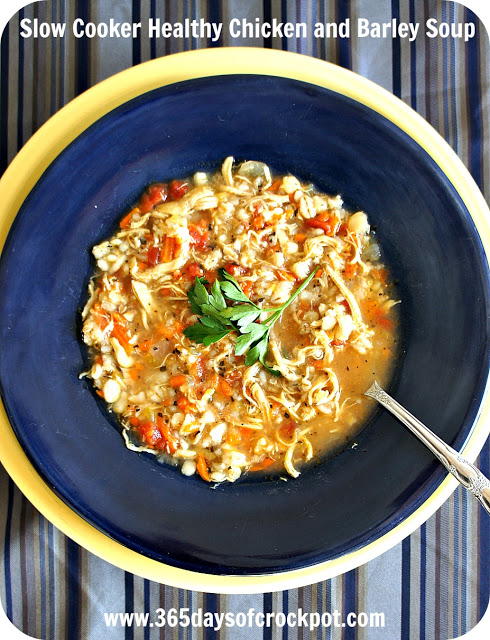 Slow Cooker Healthy Chicken and Barley Soup Slow Cooker Healthy Chicken and Barley Soup