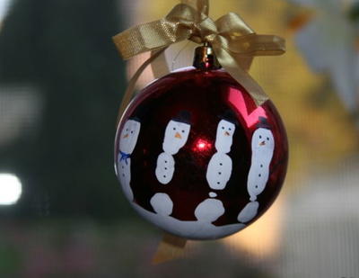 Five Fingers Snowman Ornament