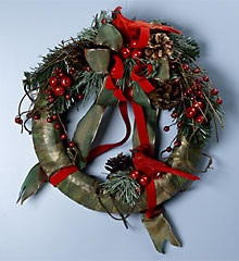 Cardinal Christmas Wreath