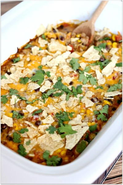 Easy Slow Cooker Taco Casserole Easy Slow Cooker Taco Casserole