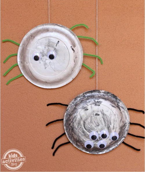 Halloween Paper Plate Spider Craft Halloween Paper Plate Spider Craft