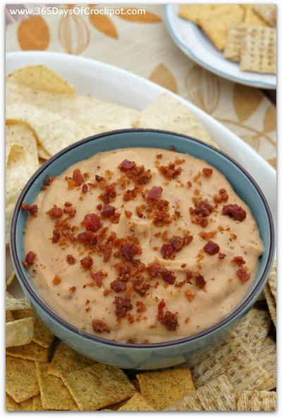 Slow Cooker Warm Cheesy Bacon Bean Dip Slow Cooker Warm Cheesy Bacon Bean Dip