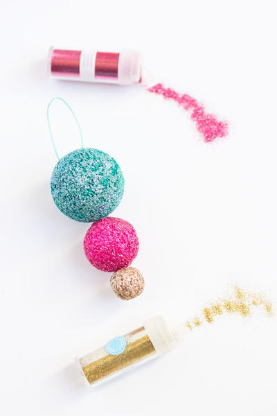 Glitter Ball Homemade Ornaments