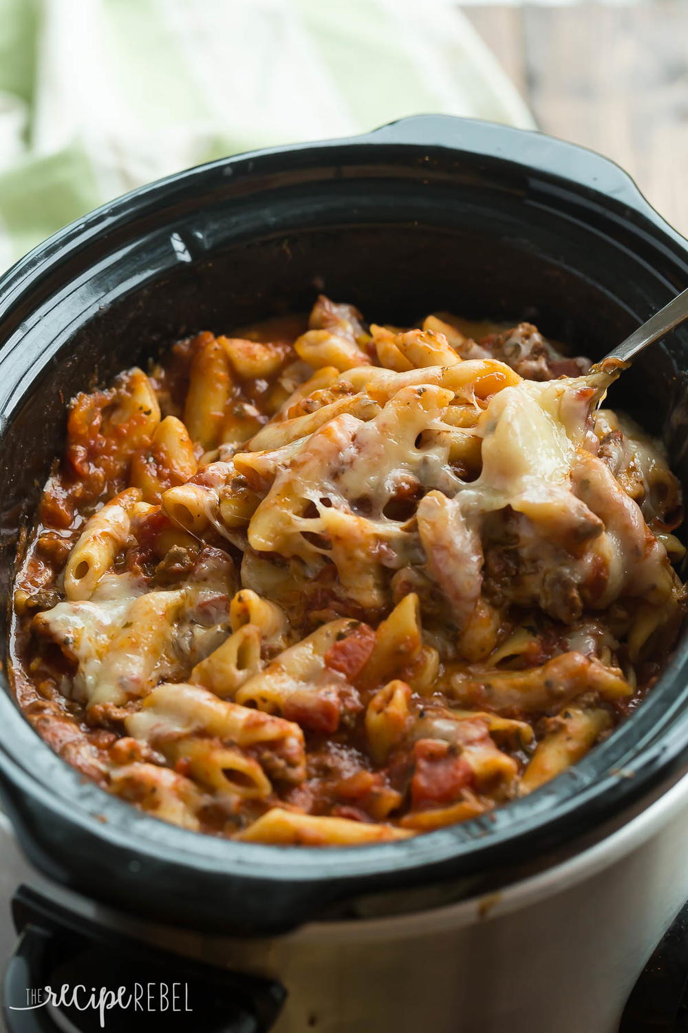 Slow Cooker Baked Ziti | FaveSouthernRecipes.com
