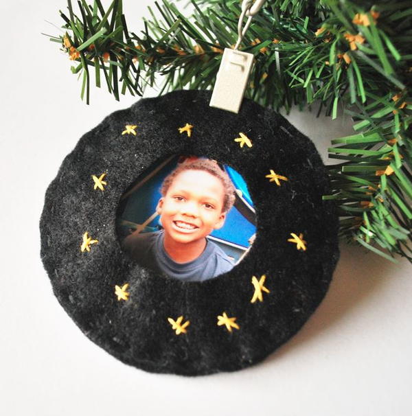 Felt Frame Photo Christmas Ornaments Felt Frame Photo Christmas Ornaments