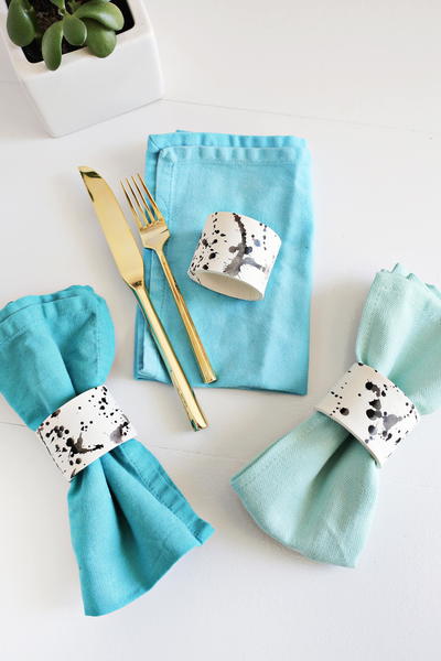 DIY Splatter Napkin Rings