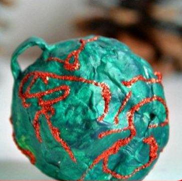 Kid-Friendly Papier Mache Ball Ornaments Kid-Friendly Papier Mache Ball Ornaments