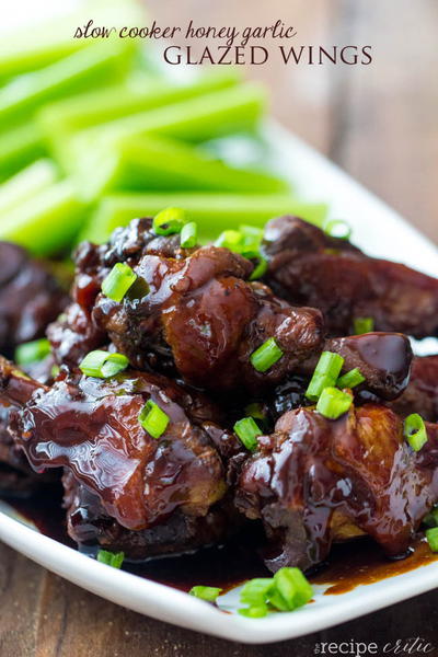 Slow Cooker Honey Garlic Glazed Wings Slow Cooker Honey Garlic Glazed Wings