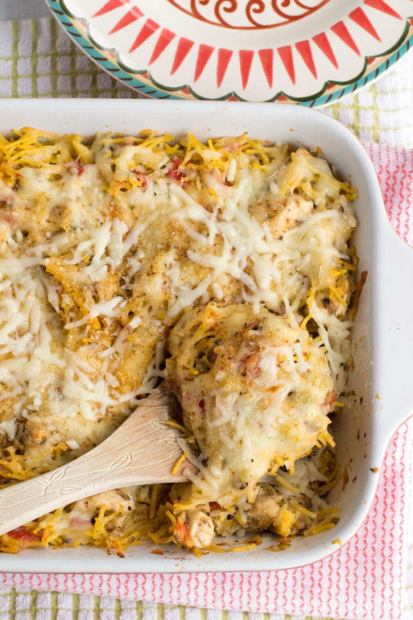 Baked Chicken Spaghetti Casserole
