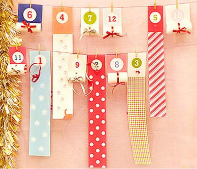 Roll-Up Printable Christmas Countdown Craft