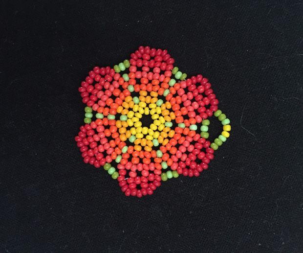 Beaded Peyote Stitch Flower Pendant Beaded Peyote Stitch Flower Pendant