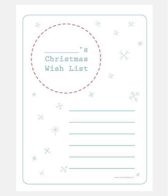 Three Christmas Wish List Printables Three Christmas Wish List Printables