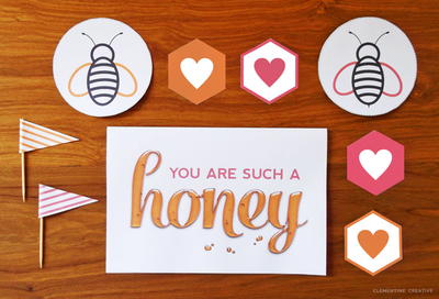 Bee a Honey Printable Valentine