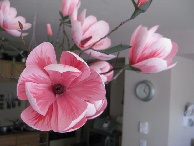 Paper Magnolia Tree Branch Decor Paper Magnolia Tree Branch Decor