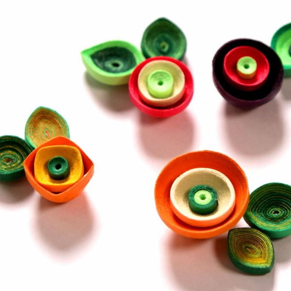 Thick Paper Quilled Poppies Thick Paper Quilled Poppies