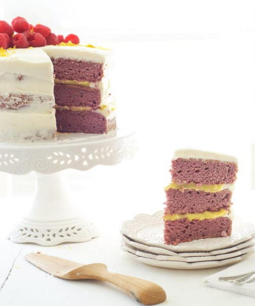 Raspberry Cake with Lemon Curd Filling Raspberry Cake with Lemon Curd Filling