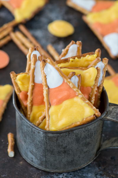Candy Corn Pretzels Candy Corn Pretzels