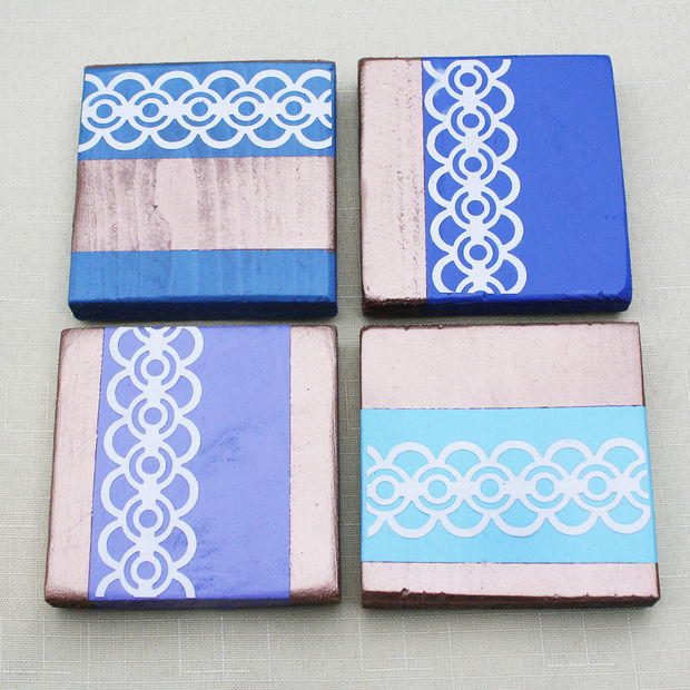 Gilded Decoupage Coasters Gilded Decoupage Coasters