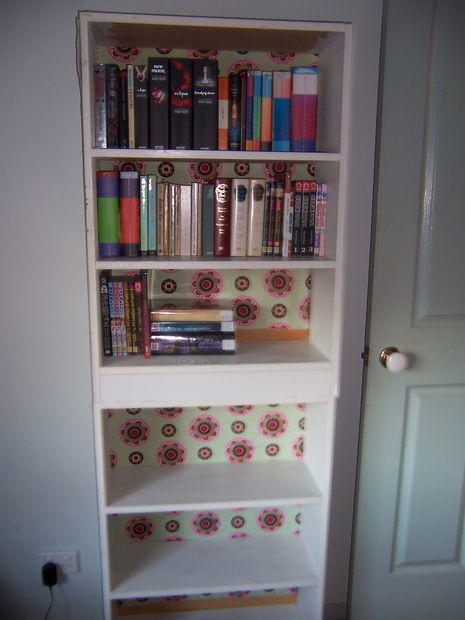 Beautiful Bookshelf Decoupage