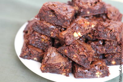 Snickers Stuffed Brownies