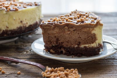 Skor Toffee Bits Vanilla Chocolate Cheesecake
