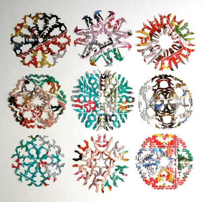 Junk Mail Paper Snowflakes