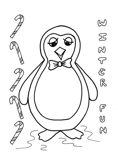 Toby the Penguin Kids Coloring Page Toby the Penguin Kids Coloring Page