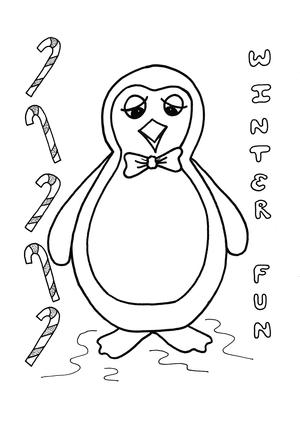 Toby the Penguin Kids Coloring Page