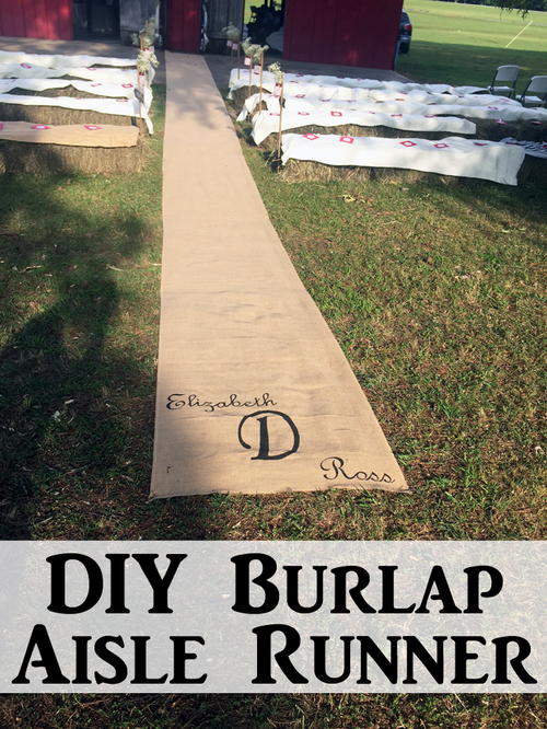 DIY Burlap Aisle Runner DIY Burlap Aisle Runner