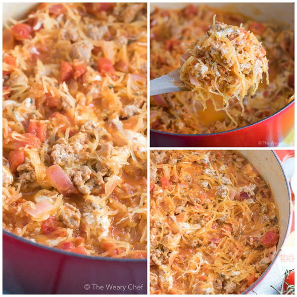 Cheesy Spaghetti Squash Marinara Cheesy Spaghetti Squash Marinara