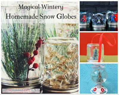 Magical Wintery Homemade Snow Globes