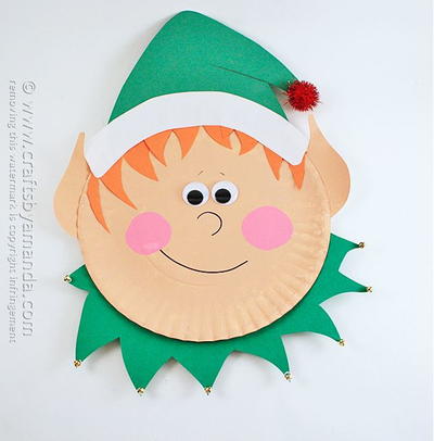 Jolly Paper Plate Elf