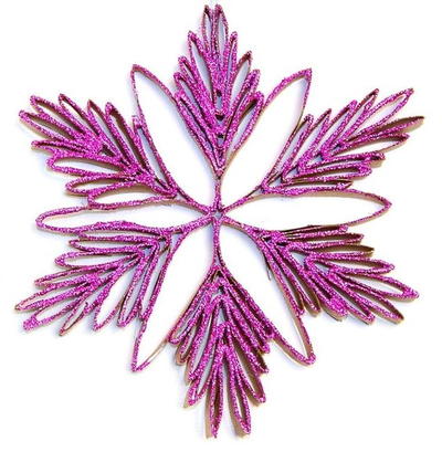 Sparkly Snowflake Toilet Paper Roll Ornament