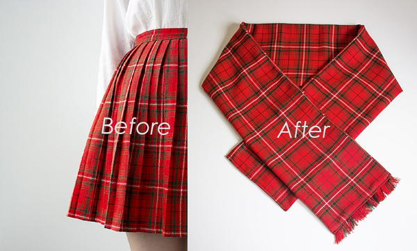 Skirt to Scarf Refashion_2