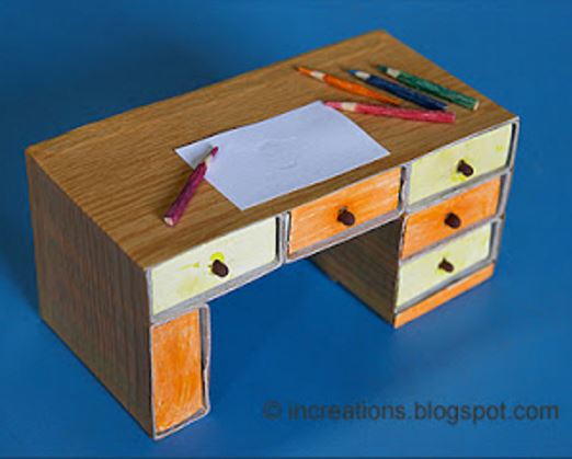 Matchbox Desk Paper Craft for Kids Matchbox Desk Paper Craft for Kids