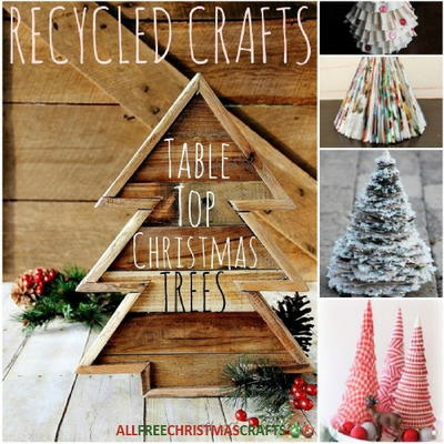 Recycled Crafts 24 Table Top Christmas Trees