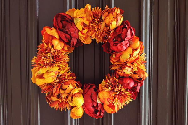 Giant Floral DIY Fall Wreath Giant Floral DIY Fall Wreath