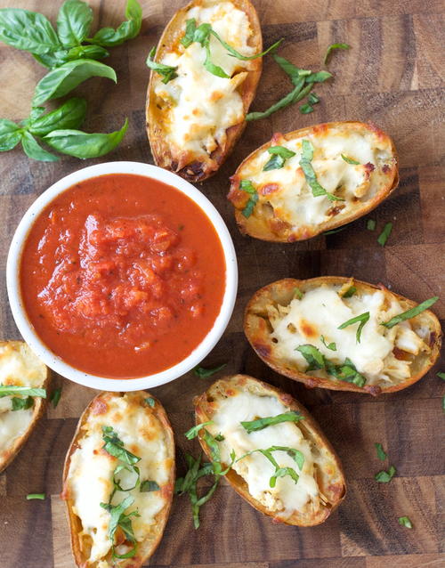 Chicken Parmesan Stuffed Potato Skins Chicken Parmesan Stuffed Potato Skins