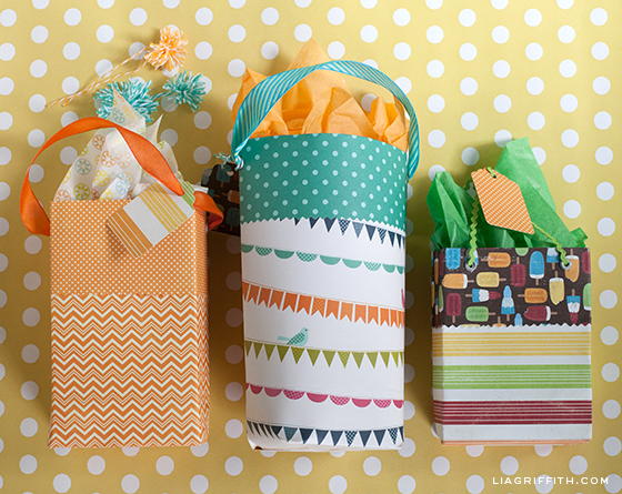 Scrapbook Paper DIY Gift Bags Scrapbook Paper DIY Gift Bags